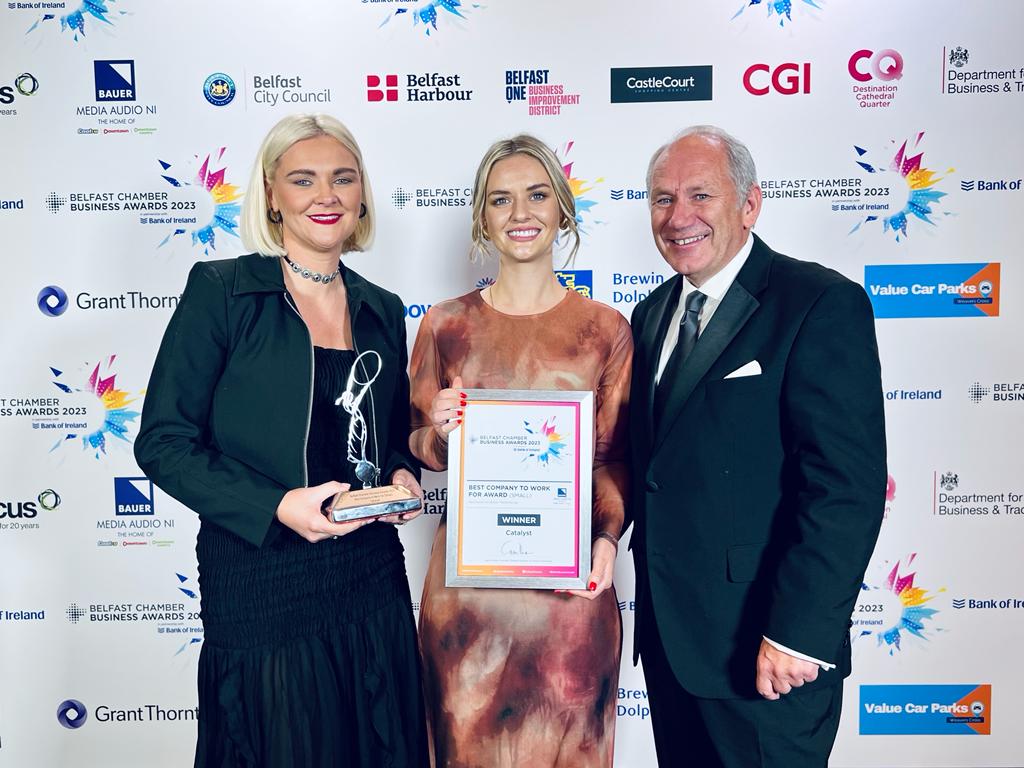 Catalyst wins Best Small Company to Work For at Belfast Chamber Business Awards 2023